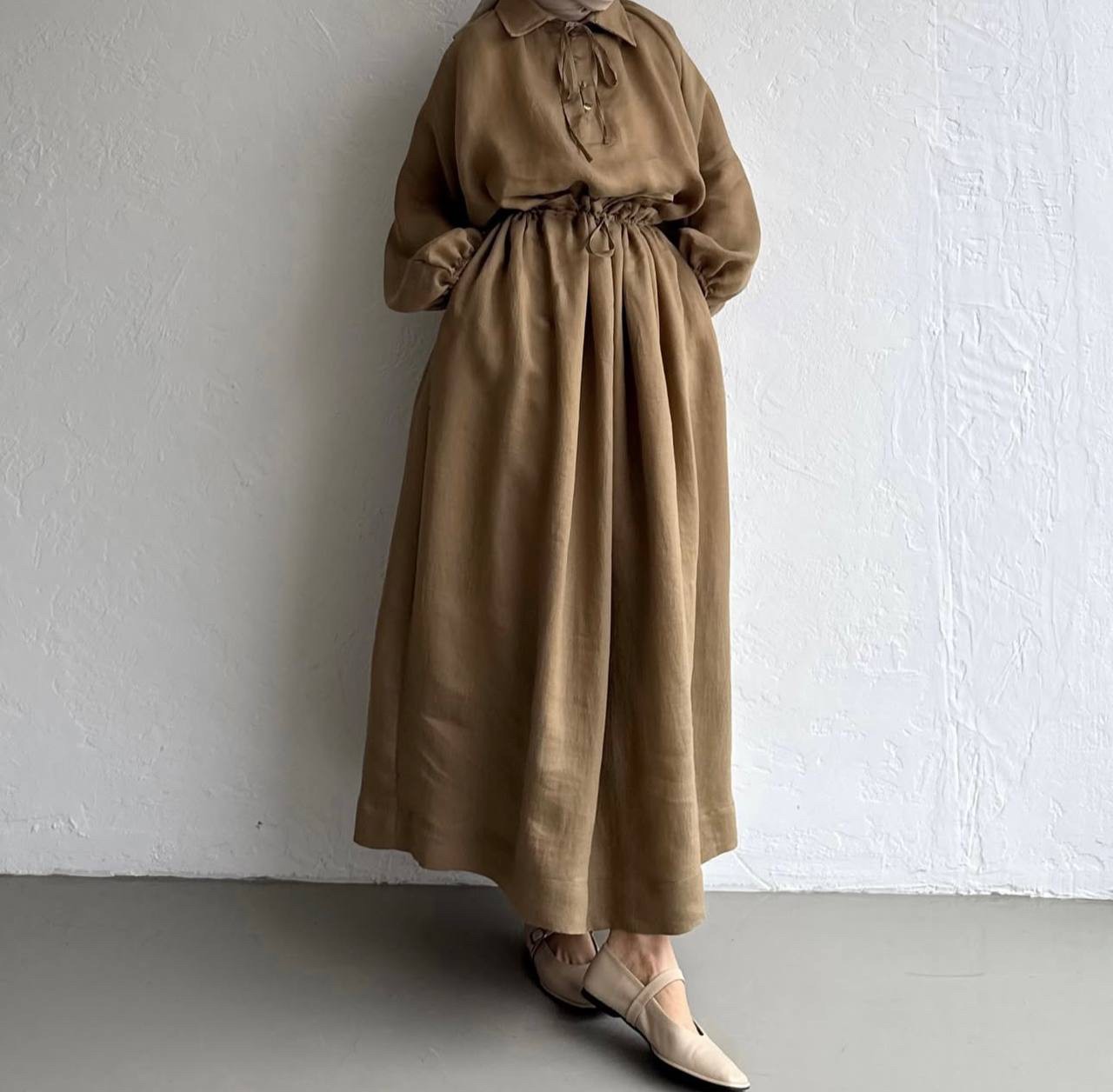 Hazel Linen Blouse - Olive