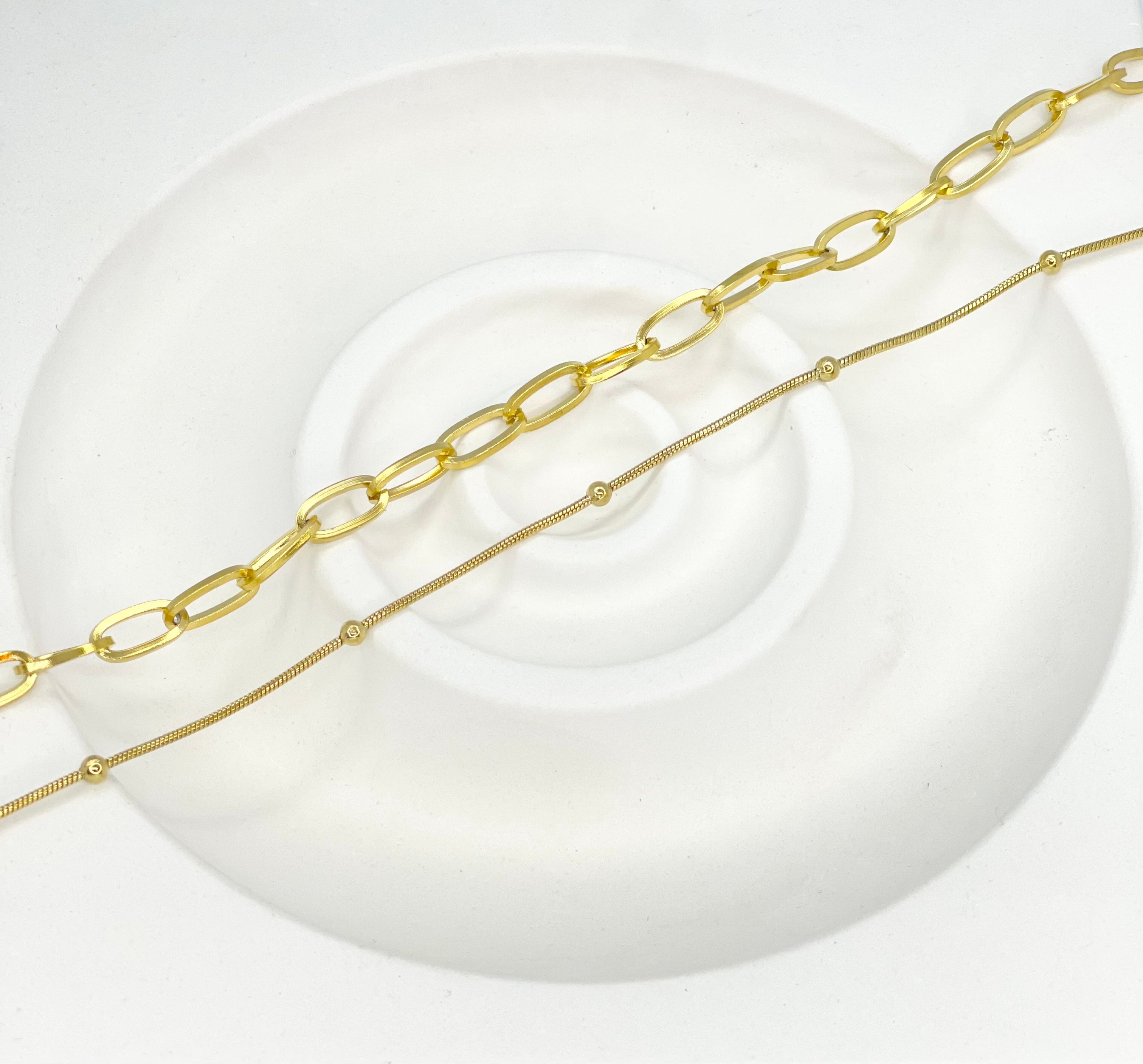 Goldene Zweiteilige Halskette
