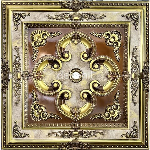 Quadratische Palastdecke 90 cm - Braun
