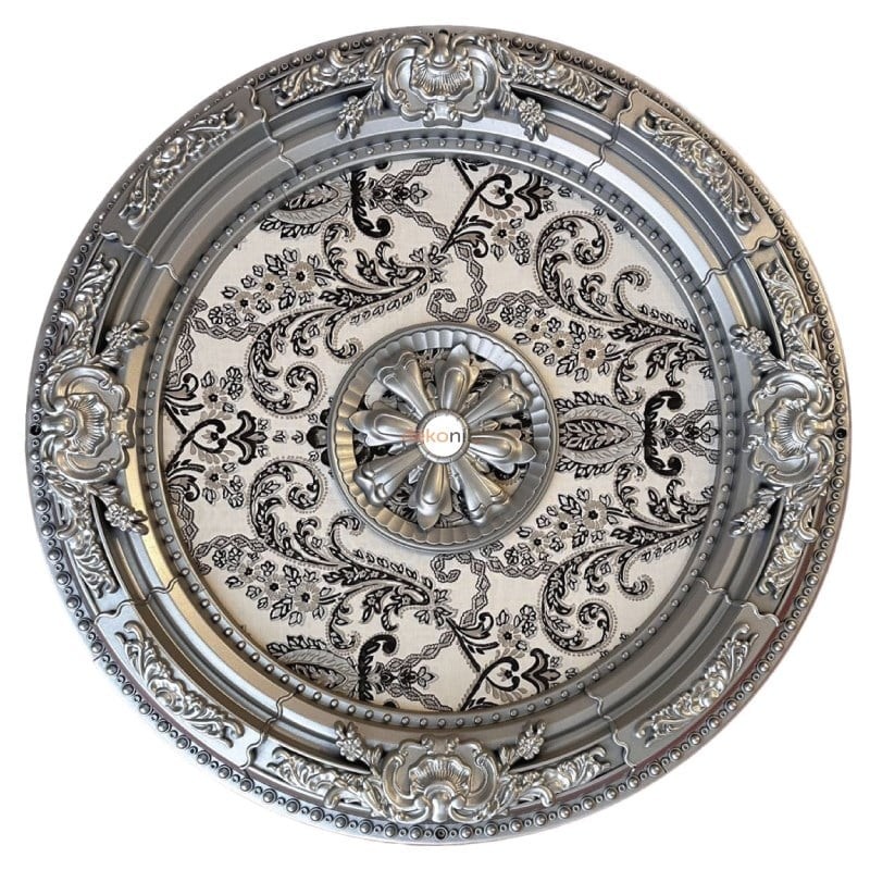 Ovale Palastdecke 90 cm - Silber
