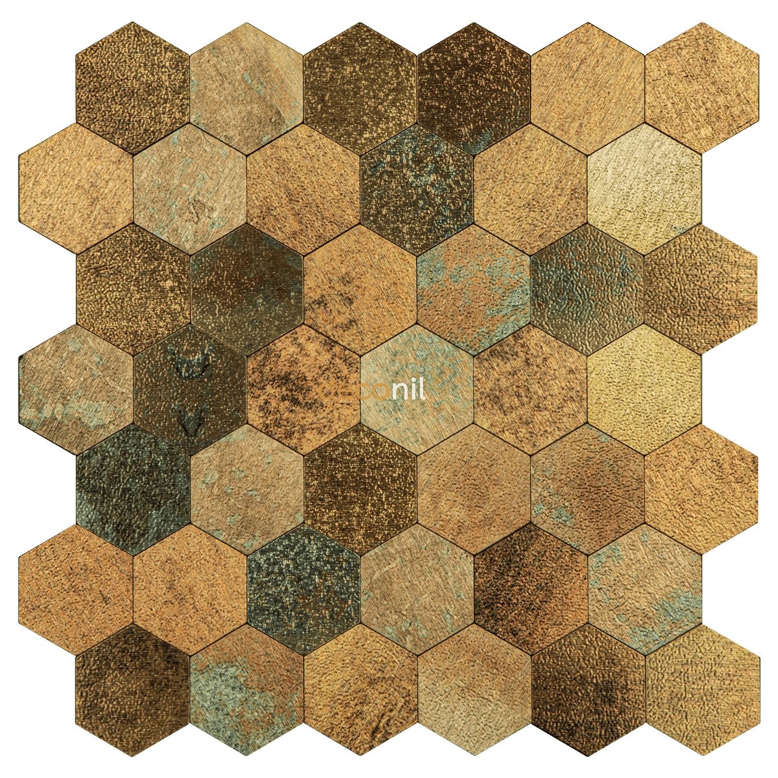 Selbstklebende Mosaikfliese Hexagon Mix 29*28 cm