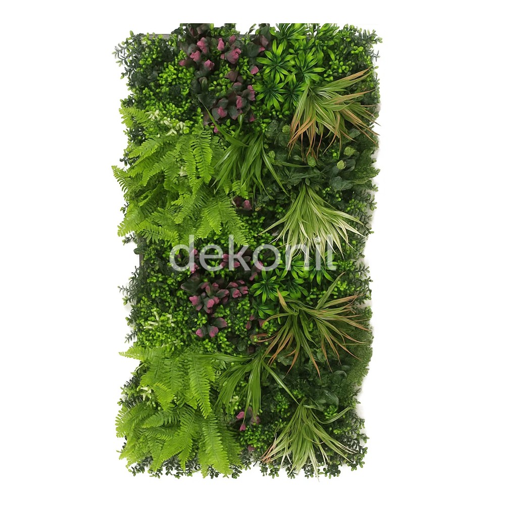 Künstliche Pflanzen- & Blumen Vertikal Gartenpaneel 50×100 cm - 5042
