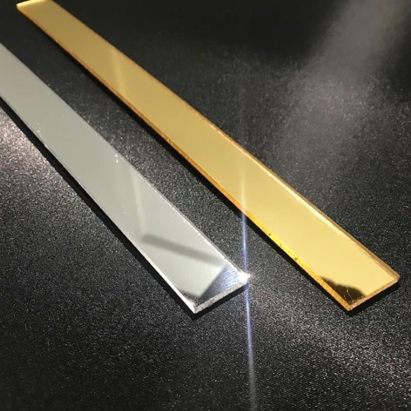 Selbstklebende Plexiglas Spiegelleiste 1 cm