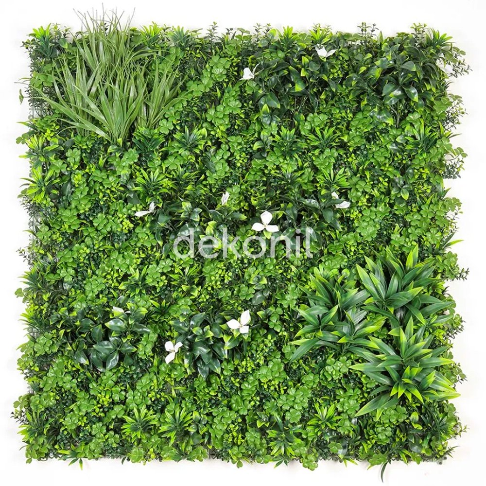 Künstliche Pflanzen- & Blumen Vertikal Gartenpaneel 100×100 cm - 1011
