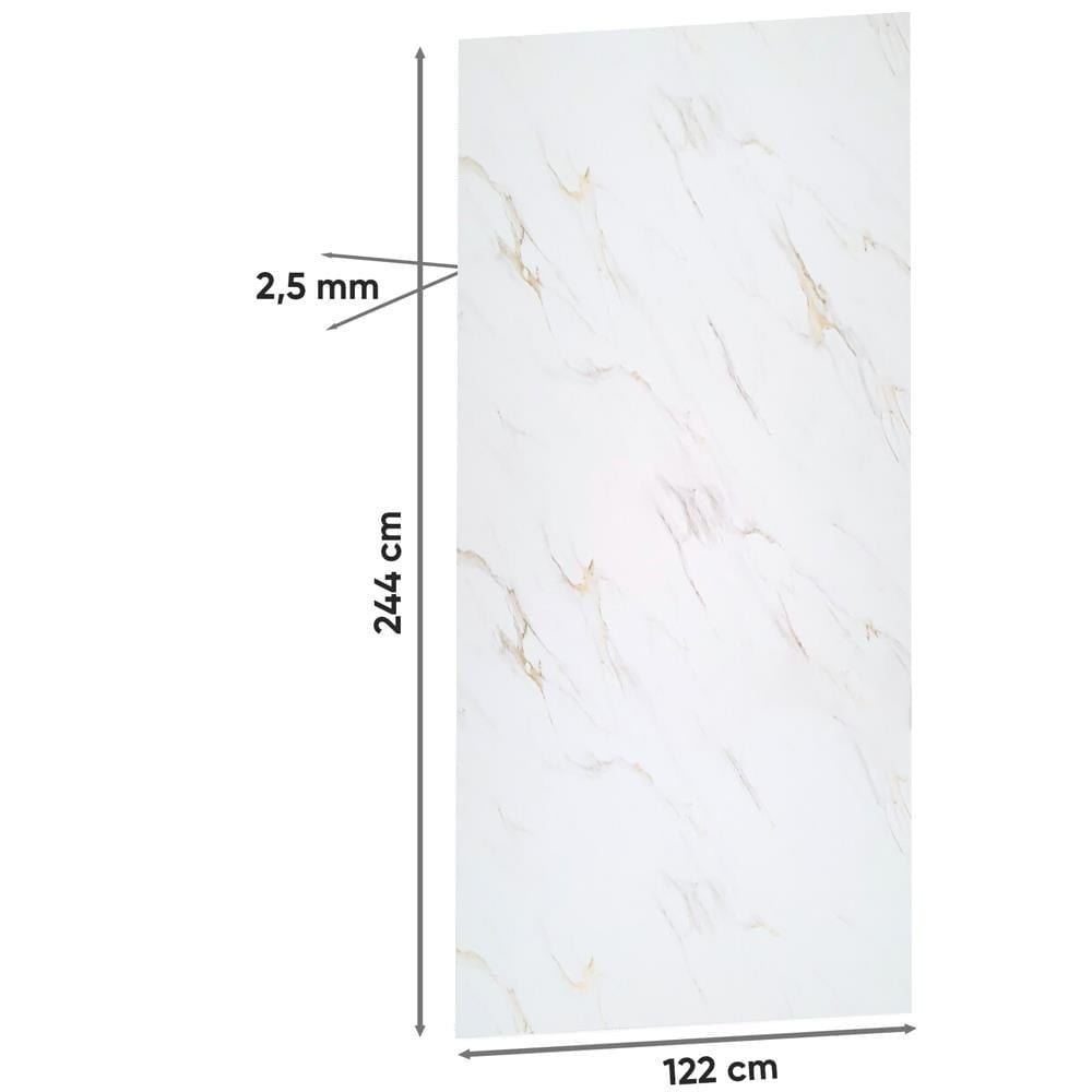 Marmor Muster PVC Wandpaneel 122*244 cm - Carrara Gold