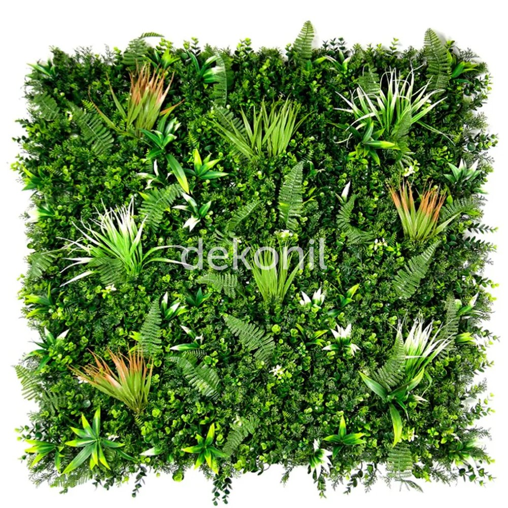 Künstliche Pflanzen- & Blumen Vertikal Gartenpaneel 100×100 cm - 1004