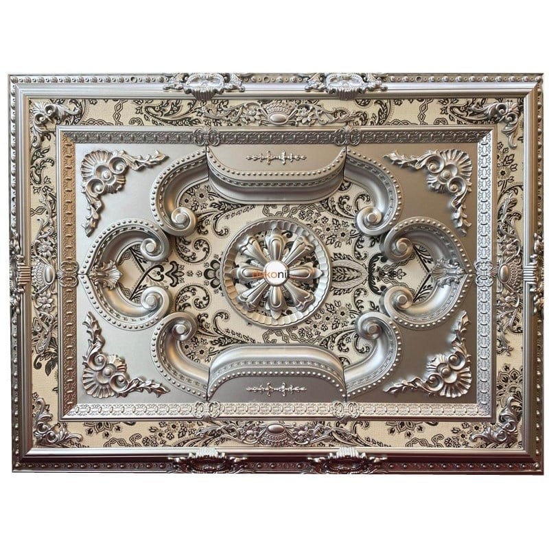  Rechteckige Palastdecke 90*120 cm - Silber