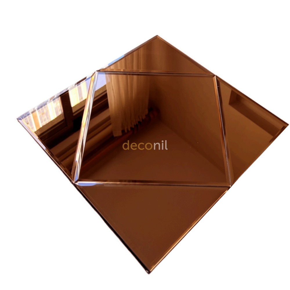 Selbstklebende Spiegel Fliese Geometrisch 30×30 cm - D02