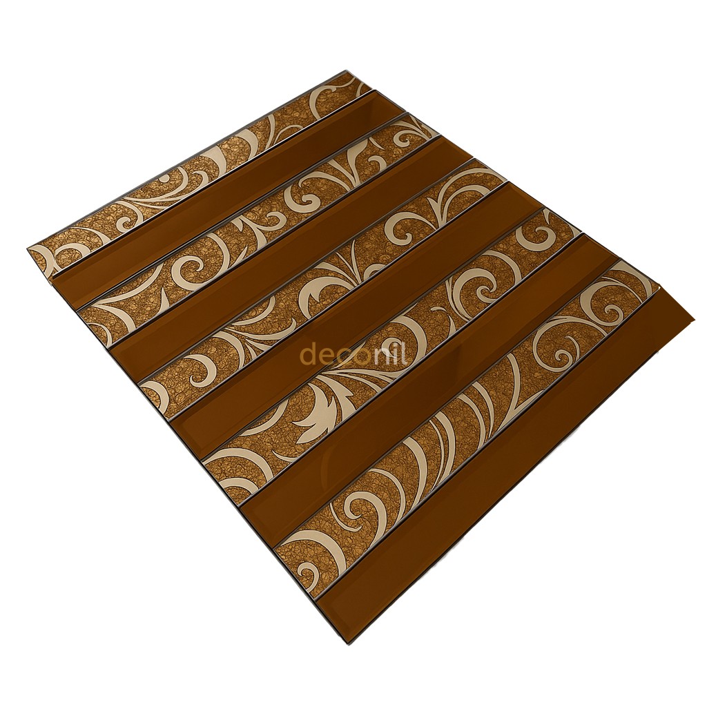 Selbstklebende Fliesenspiegel Spiegel mit Streifen 30×30 cm - D10