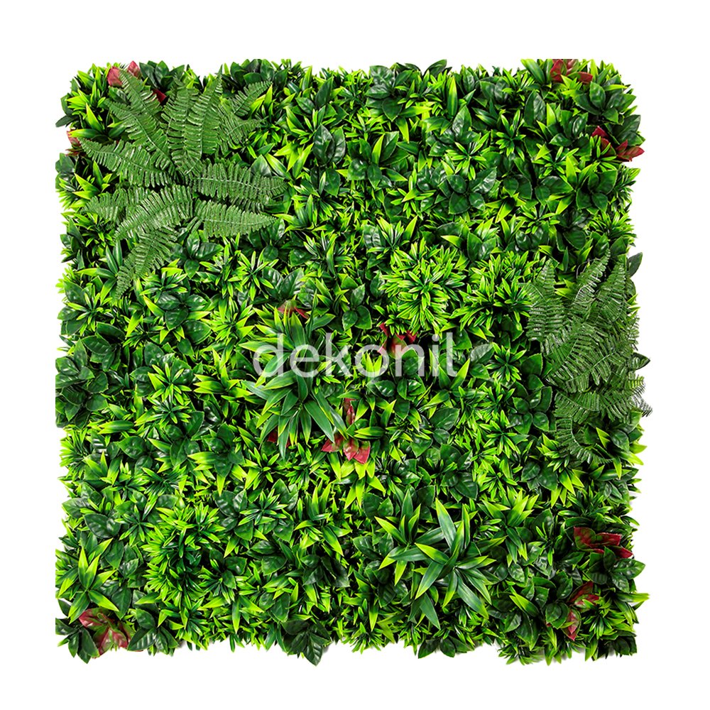 Künstliche Pflanzen- & Blumen Vertikal Gartenpaneel 100×100 cm - 1003