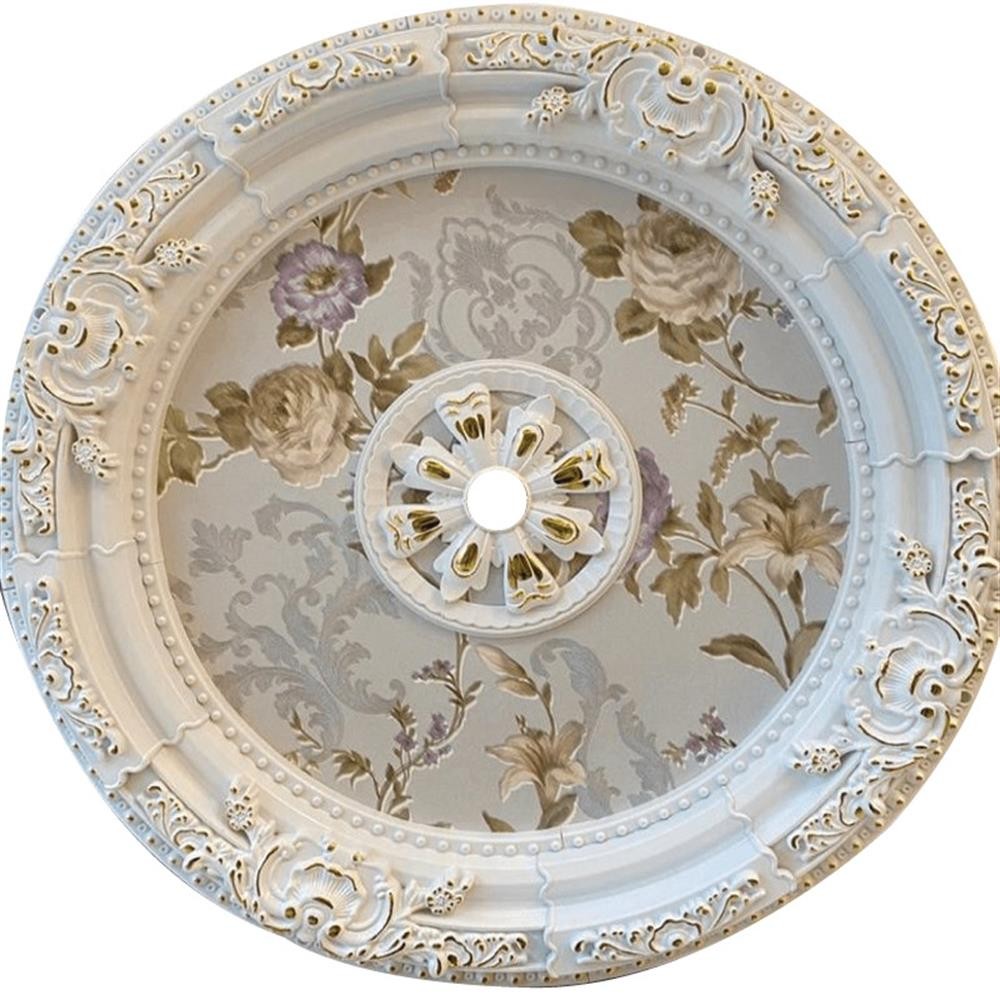 Ovale Palastdecke 90 cm - Weiß Gold