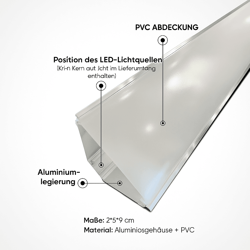 LED Aluminiumprofil für Beleuchtete Stuckleisten