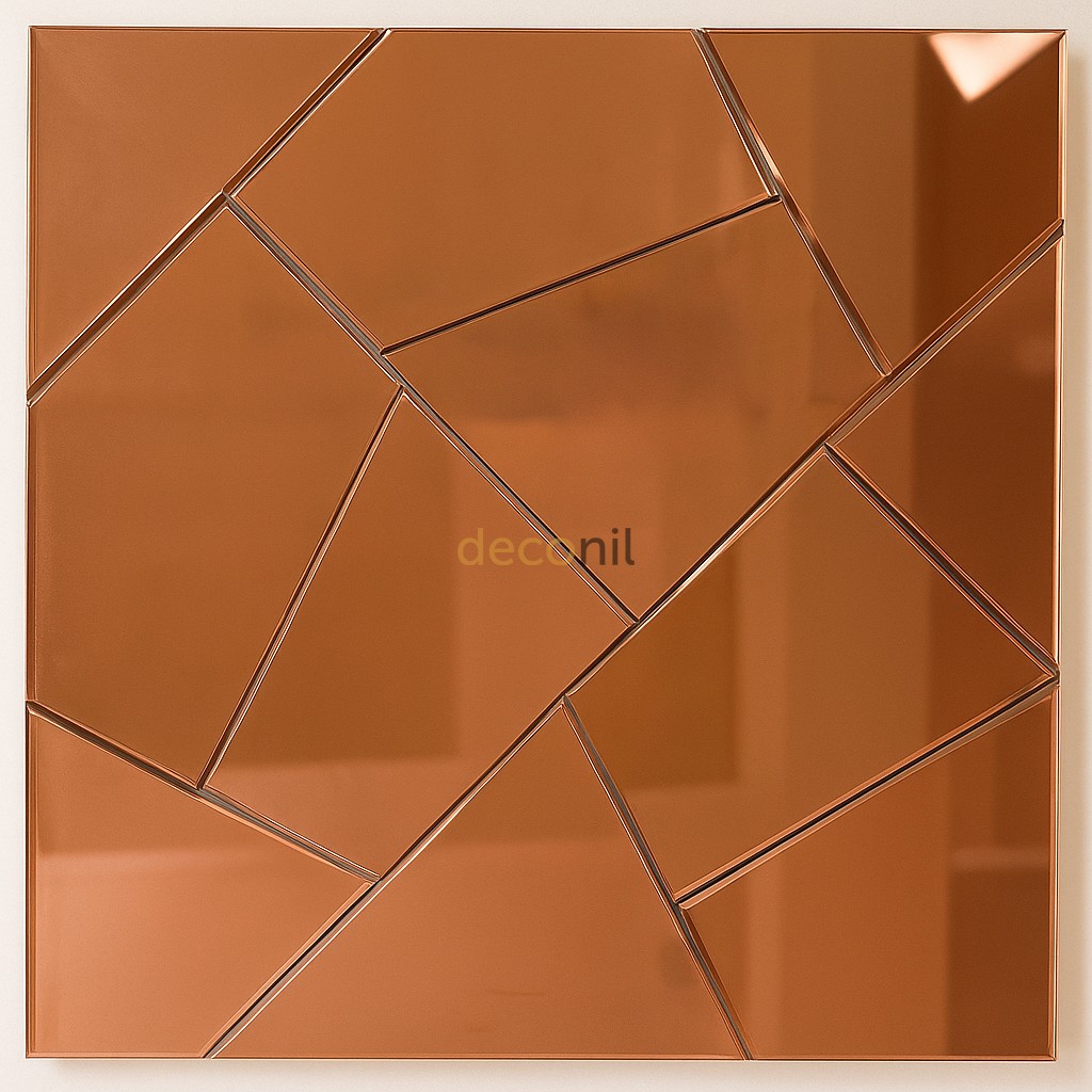 Selbstklebende Spiegel Fliese Geometrisch 30×30 cm