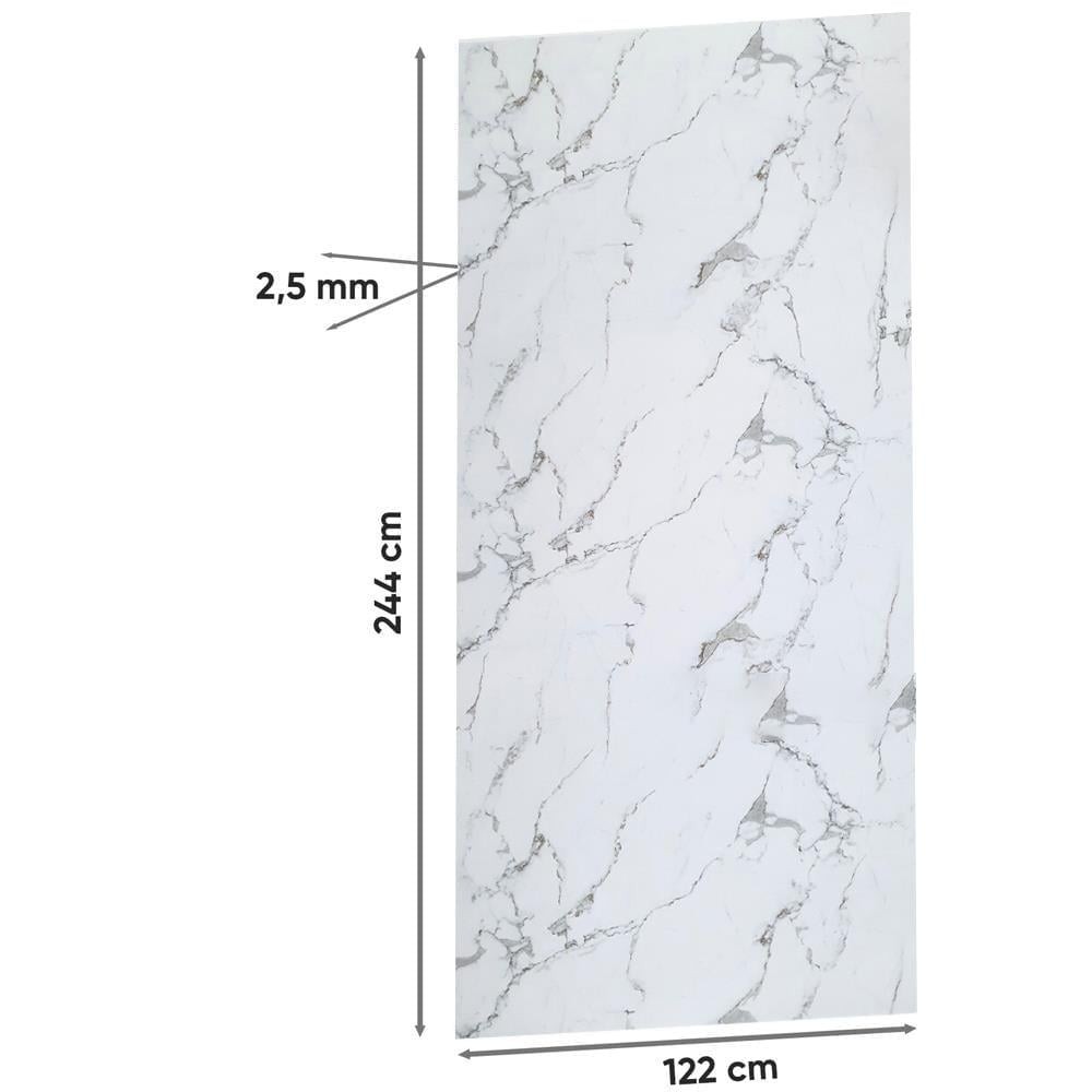 Marmor Muster PVC Wandpaneel 122*244 cm - Bianco Carrara