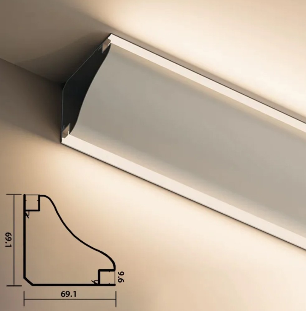 LED Aluminiumprofil für Beleuchtete Stuckleisten 