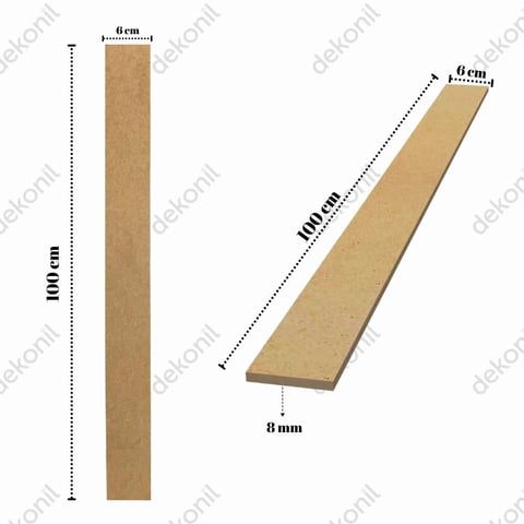 Skandinavische MDF Wandleiste 6×100 cm