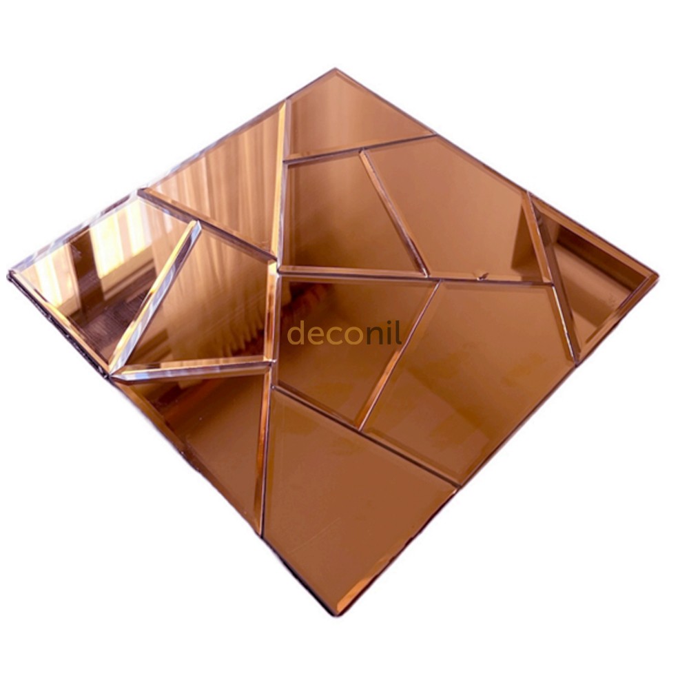 Selbstklebende Spiegel Fliese Geometrisch 30×30 cm - D08