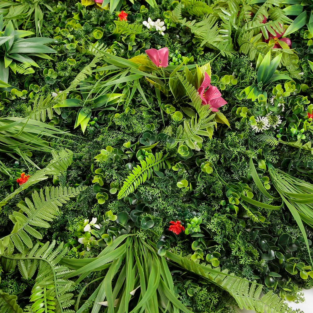 Künstliche Pflanzen- & Blumen Vertikal Gartenpaneel 50×100 cm - 1025