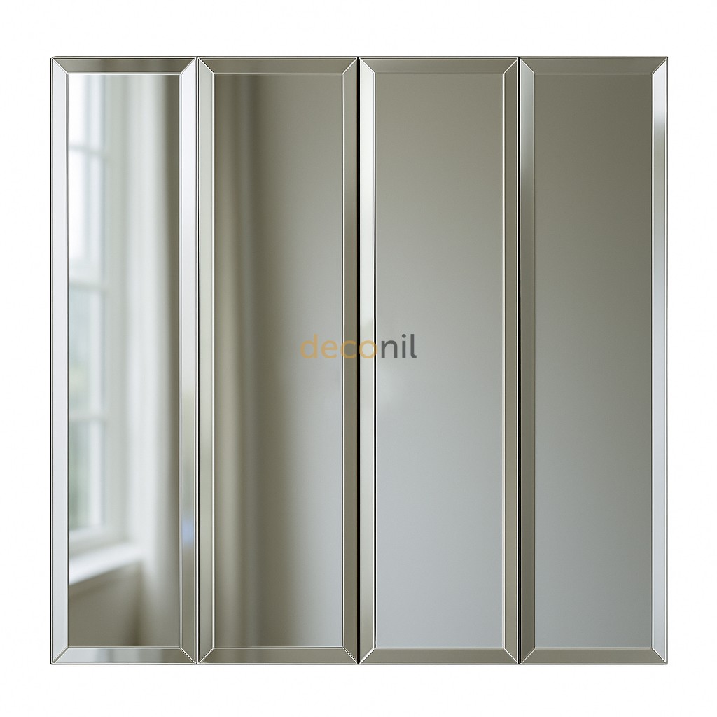 Selbstklebende Fliesenspiegel Spiegel mit Streifen 30×30 cm - D06