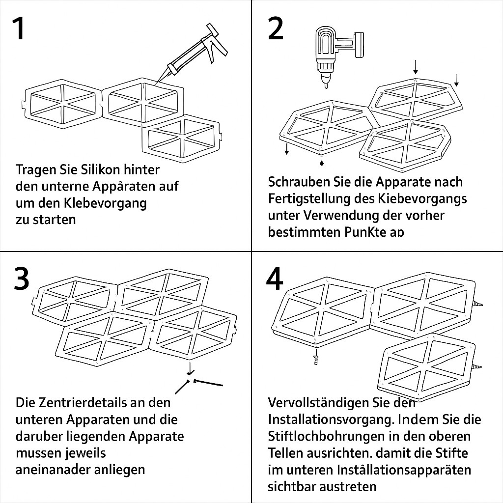 3D Sechseck Wandpaneel