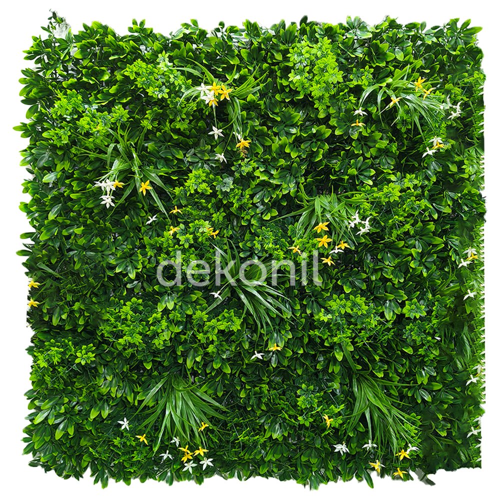 Künstliche Pflanzen- & Blumen Vertikal Gartenpaneel 100×100 cm - 1026