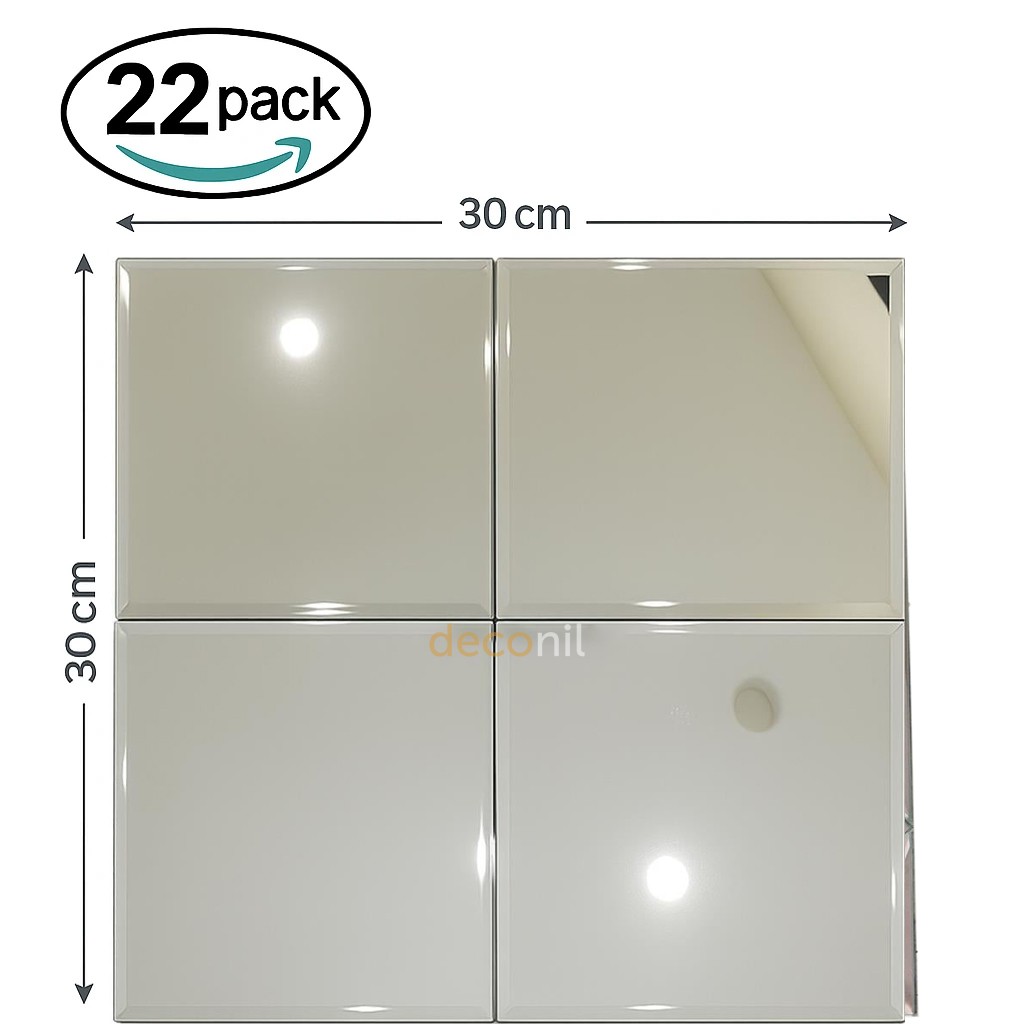 Selbstklebender Spiegel Fliesenkachel 30*30 cm