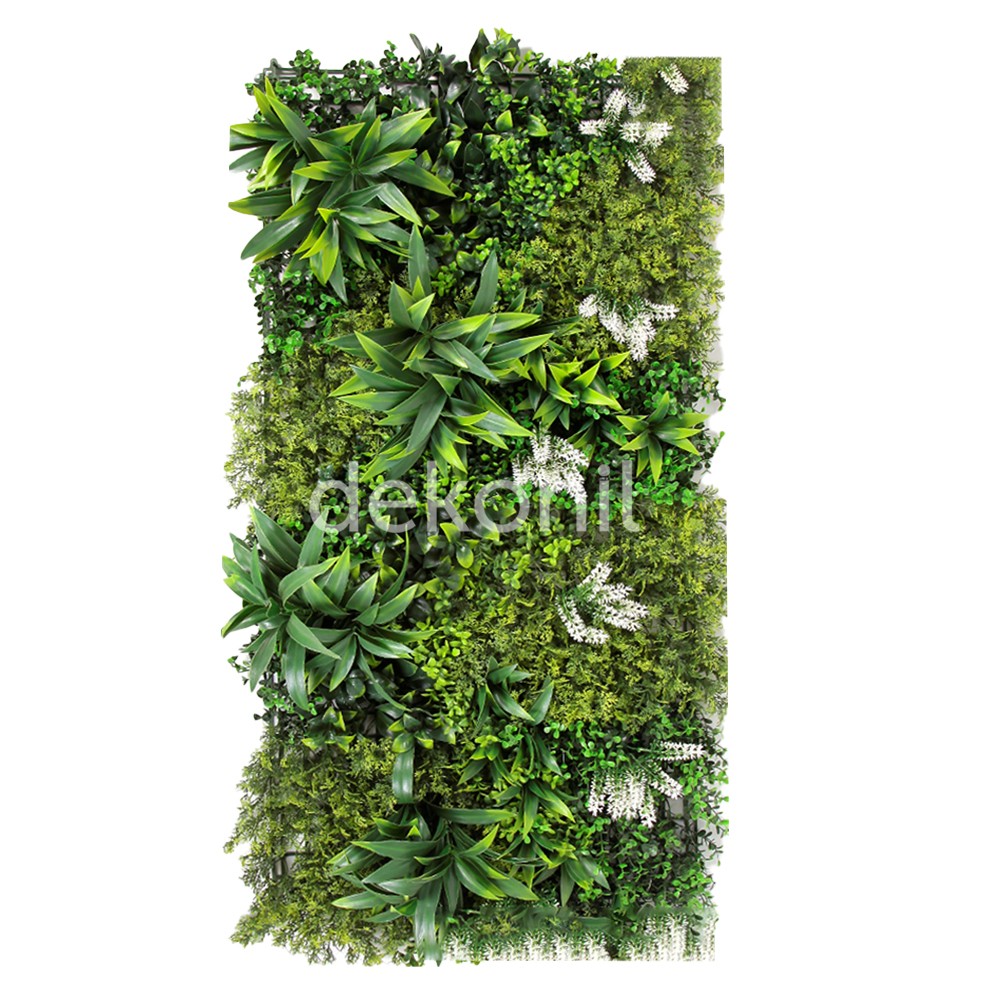 Künstliche Pflanzen- & Blumen Vertikal Gartenpaneel 50×100 cm - 5041