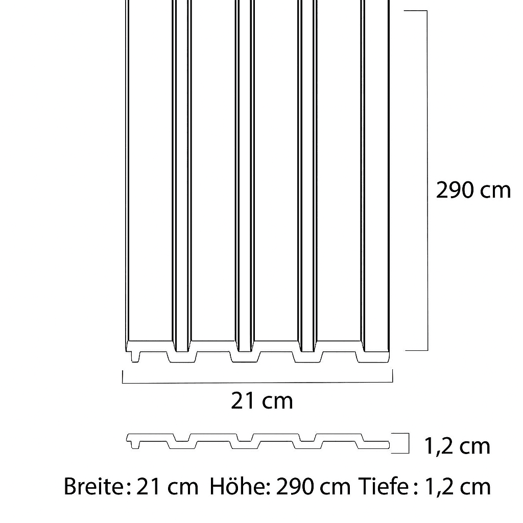 Einfarbig Serie Dekopaneele 21 cm