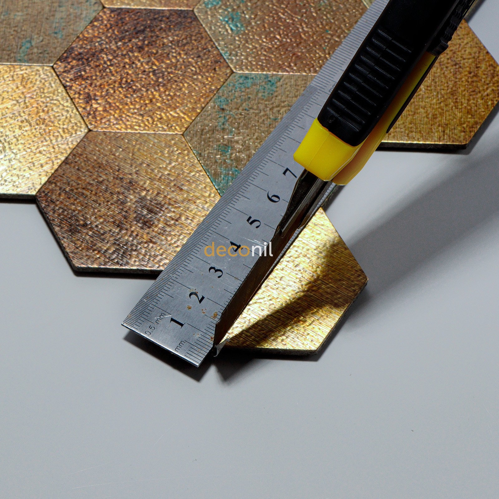Selbstklebende Mosaikfliese Hexagon Mix 29*28 cm (10 Stück)