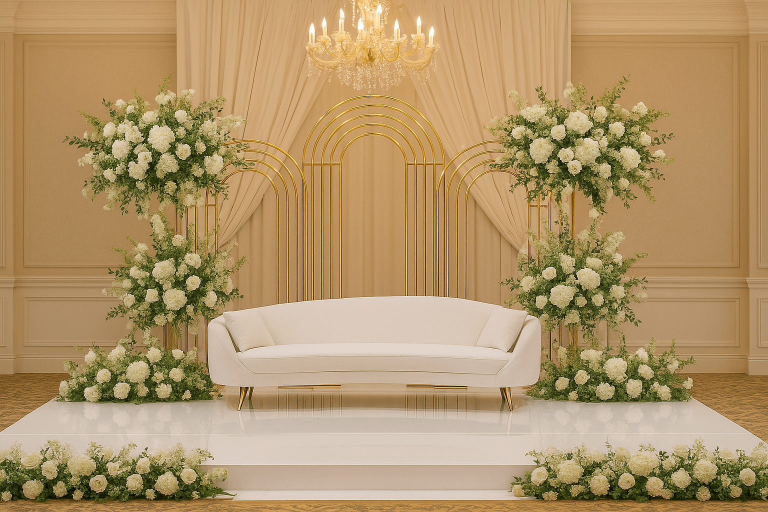 Backdrop Oval Set Hochglanz