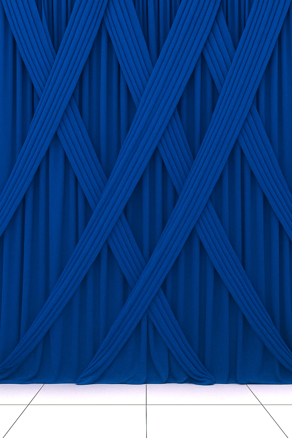 Vorhang-Low Budget - Blau