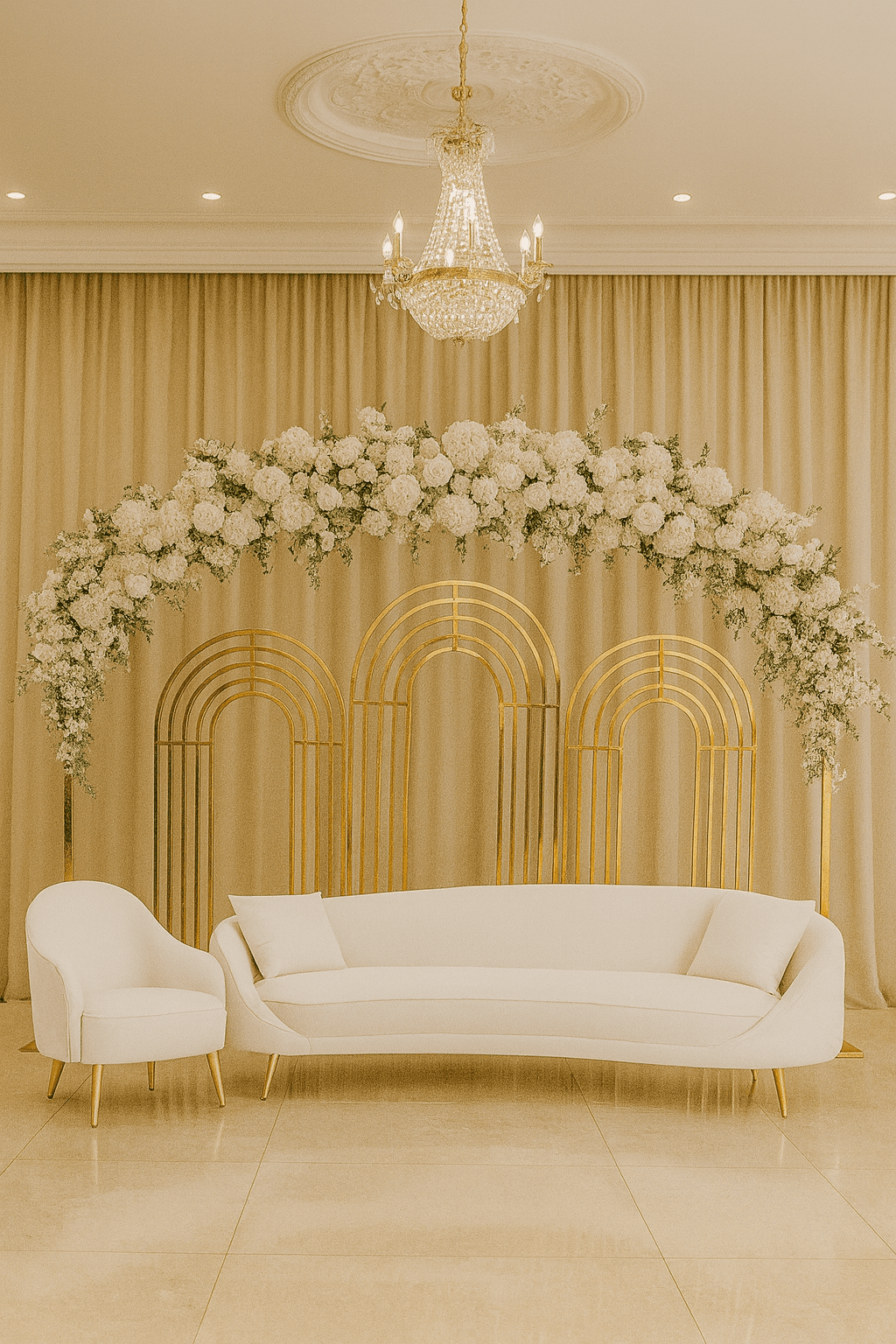 Backdrop Oval Set Hochglanz