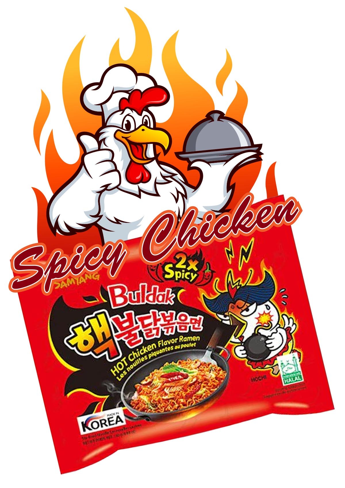 Samyang Buldak - Hot Spicy Chicken Bag X2