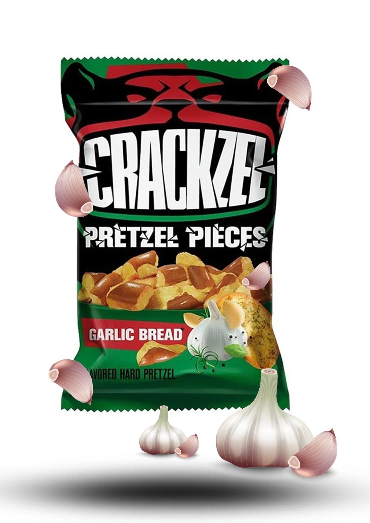 Crackzel Pretzel Pieces Garlic Bread