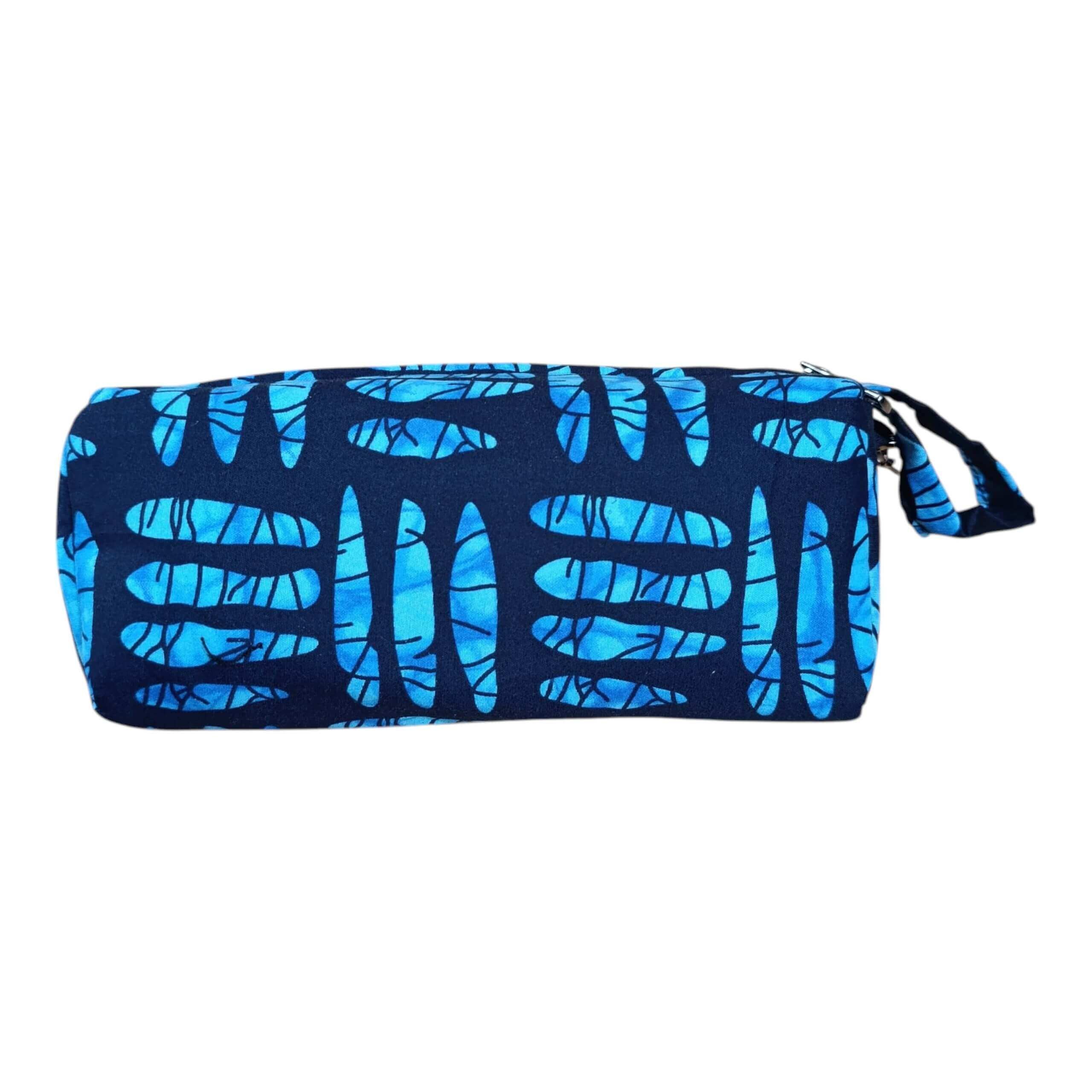 Afrikanischer Print Schlampermäppchen / Federmäppchen / Kosmetiktasche - Blau