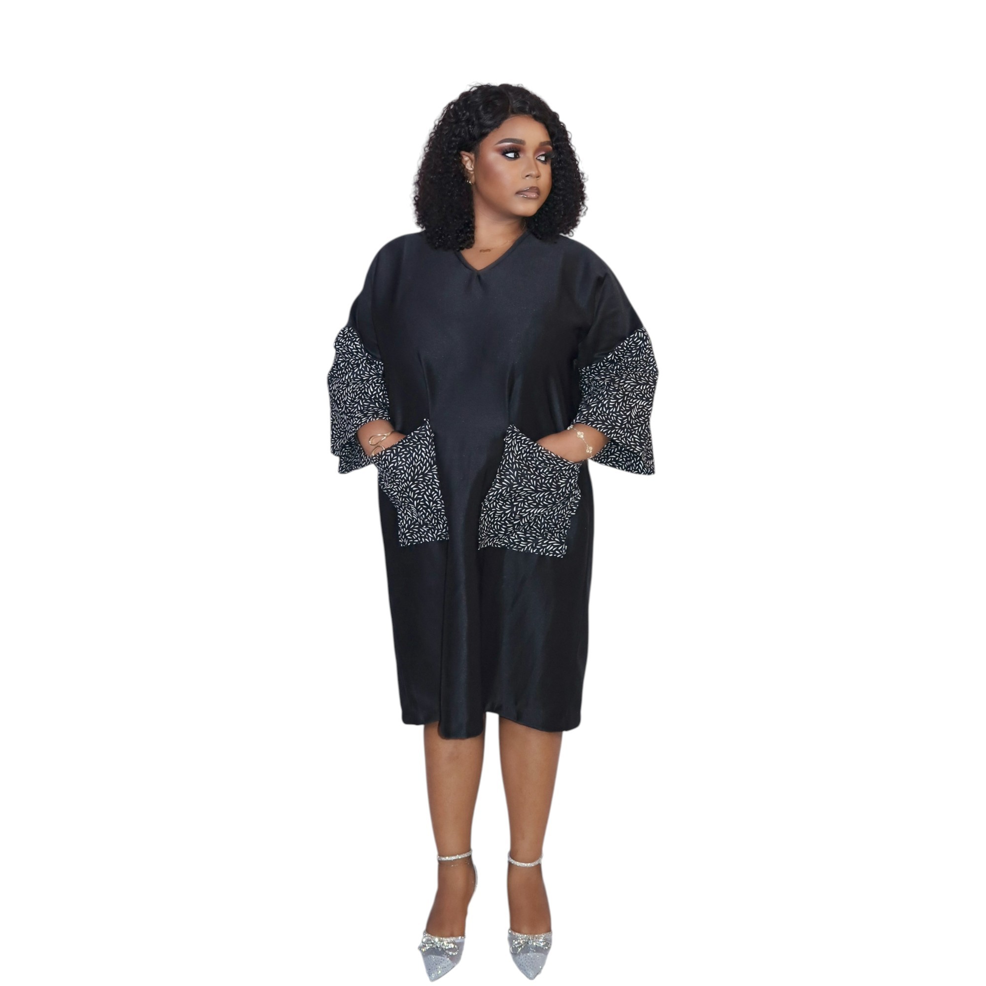 Bolanle - Afrikanischer Print Midi-Kleid 