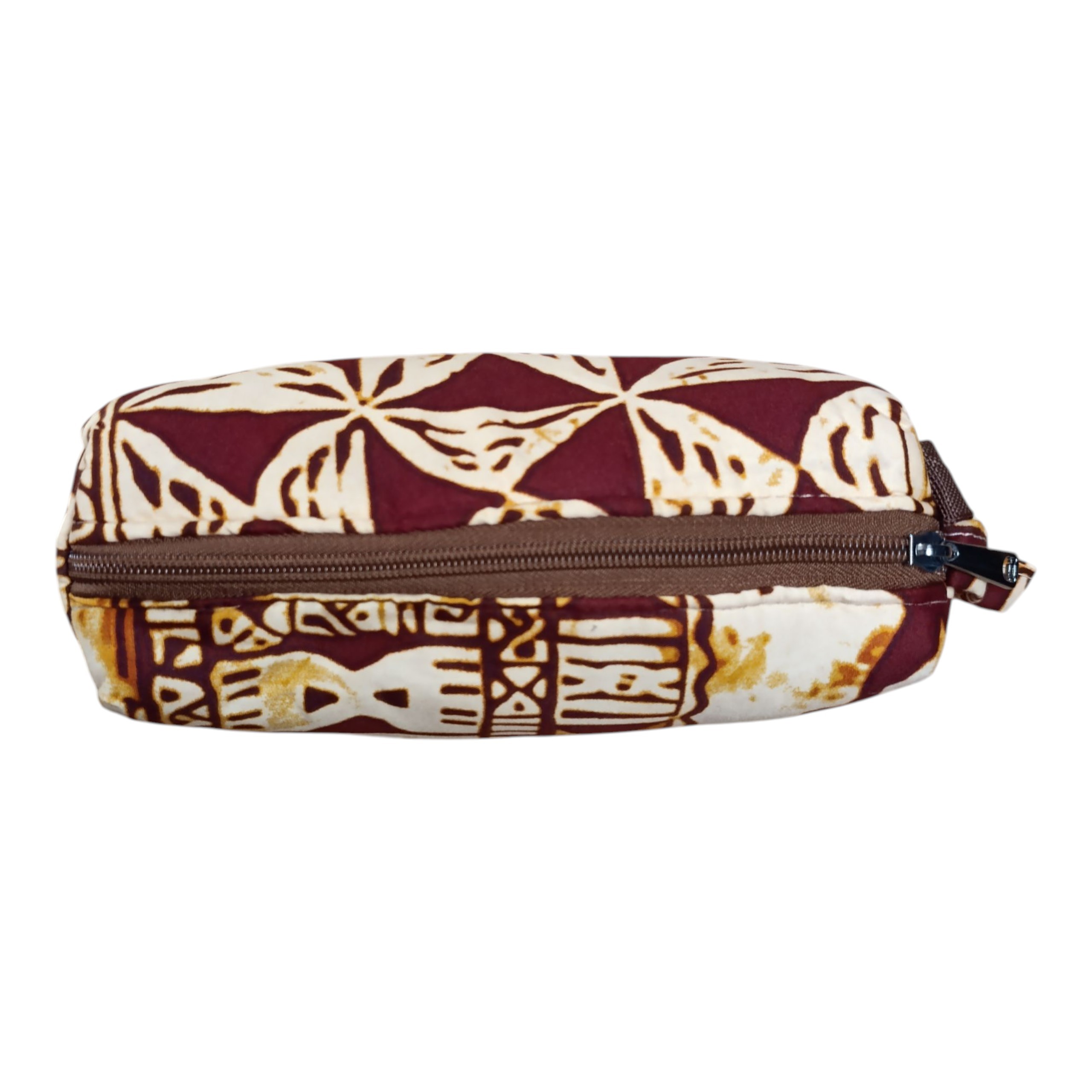 Afrikanischer Print Schlampermäppchen / Federmäppchen / Kosmetiktasche - Braun