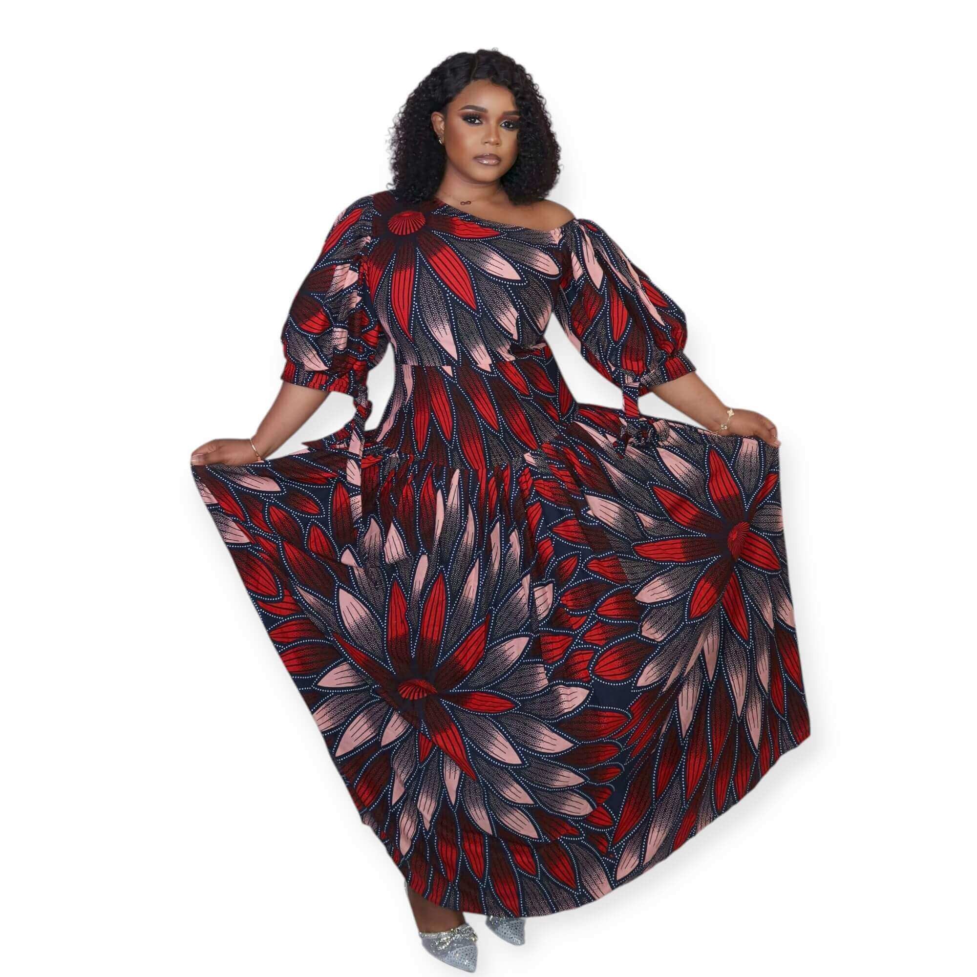 Lola - Afrikanischer Print Maxikleid