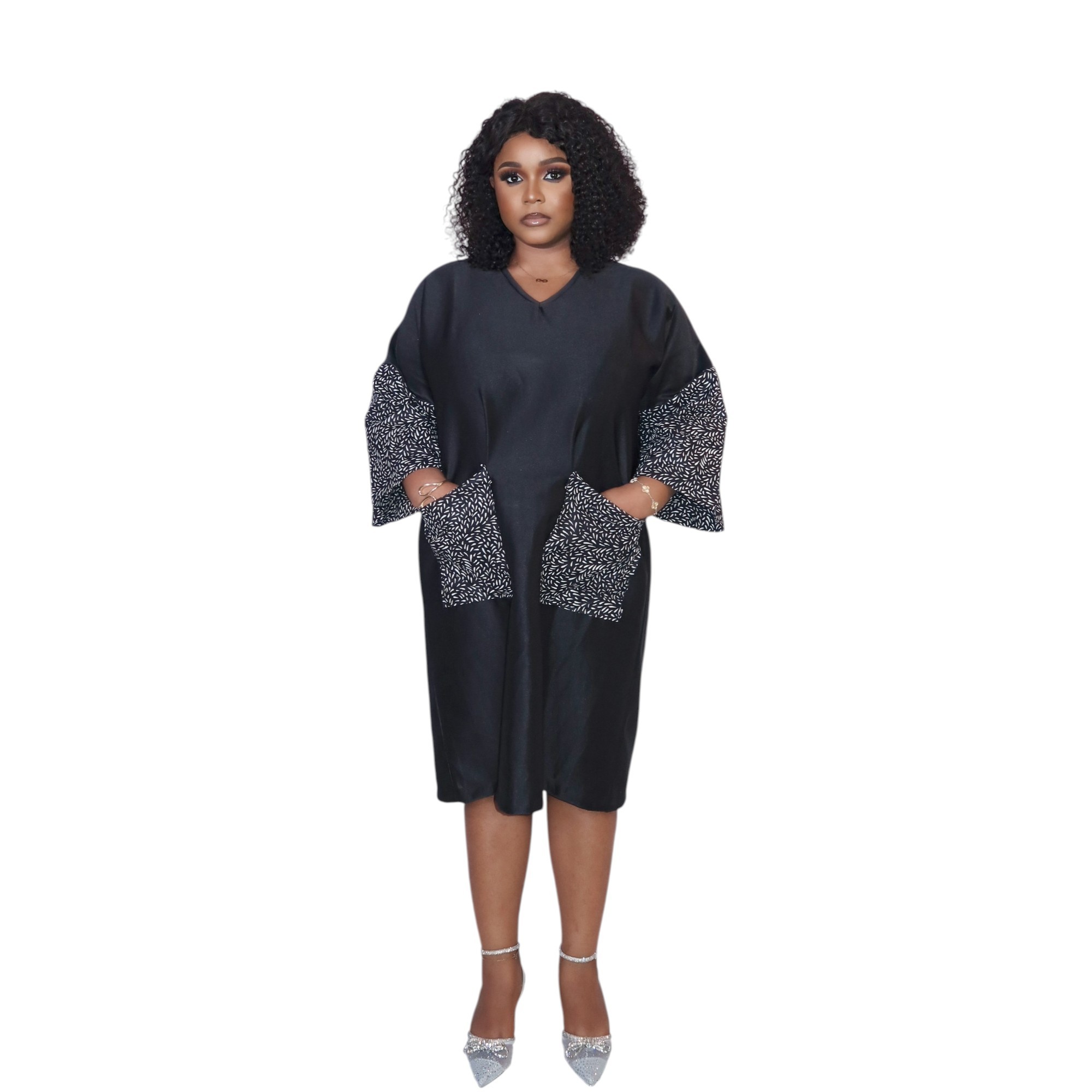 Bolanle - Afrikanischer Print Midi-Kleid 
