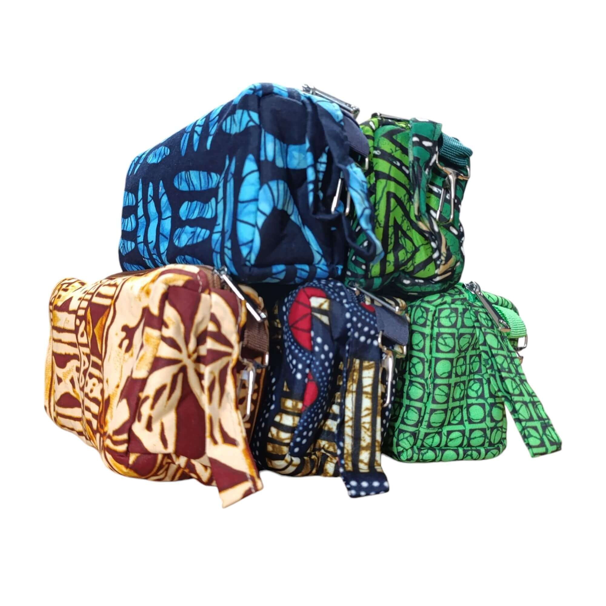 Afrikanischer Print Schlampermäppchen / Federmäppchen / Kosmetiktasche - Grün