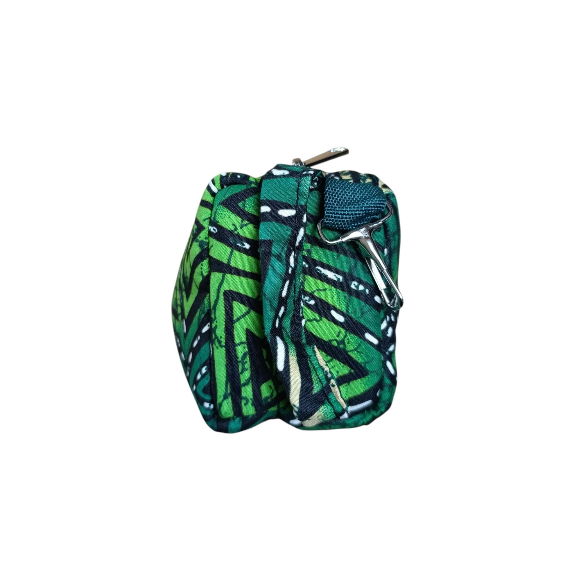 Afrikanischer Print Schlampermäppchen / Federmäppchen / Kosmetiktasche - Grün