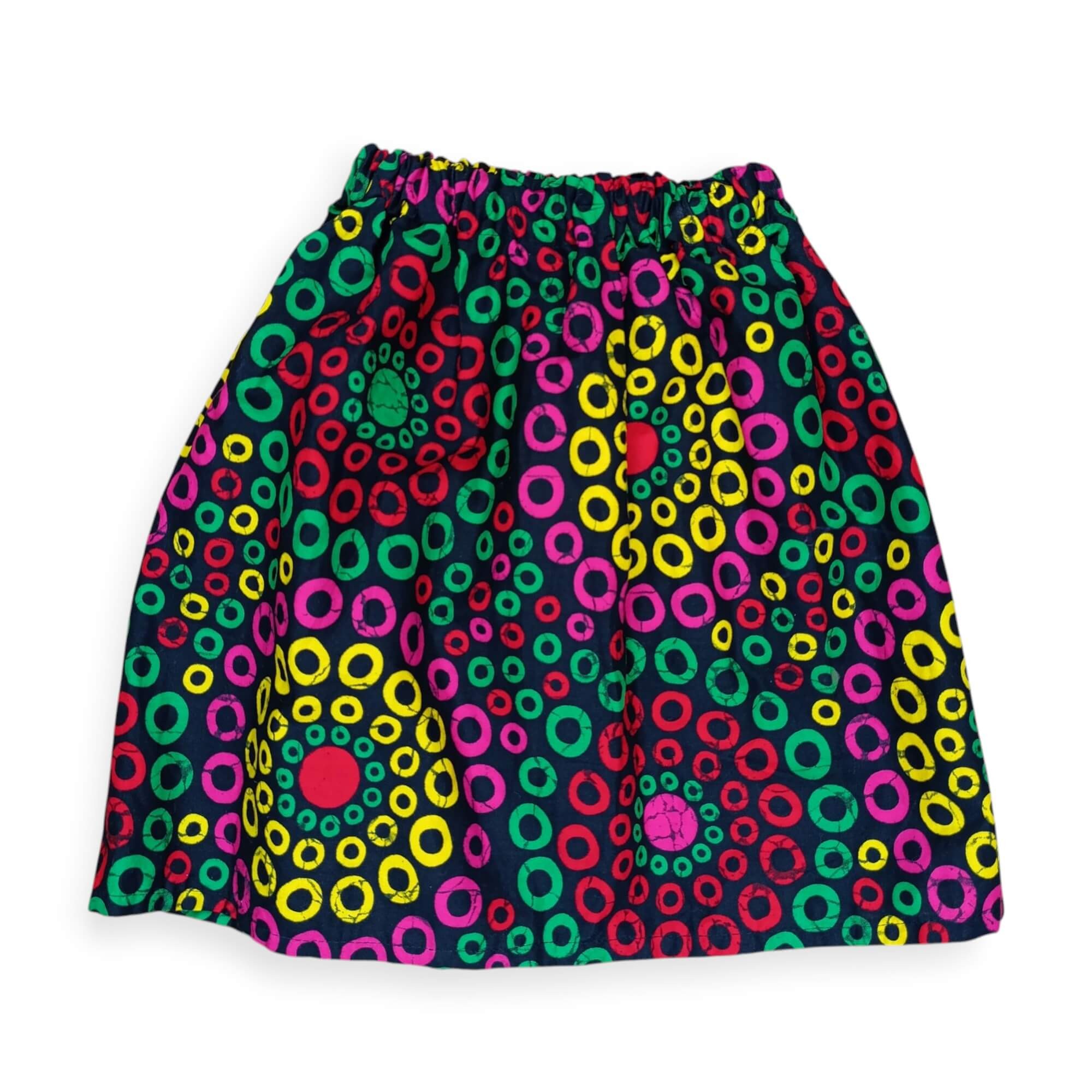 Temi - Afrikanischer Print Kinderrock und Stirnband mit Schleife Set