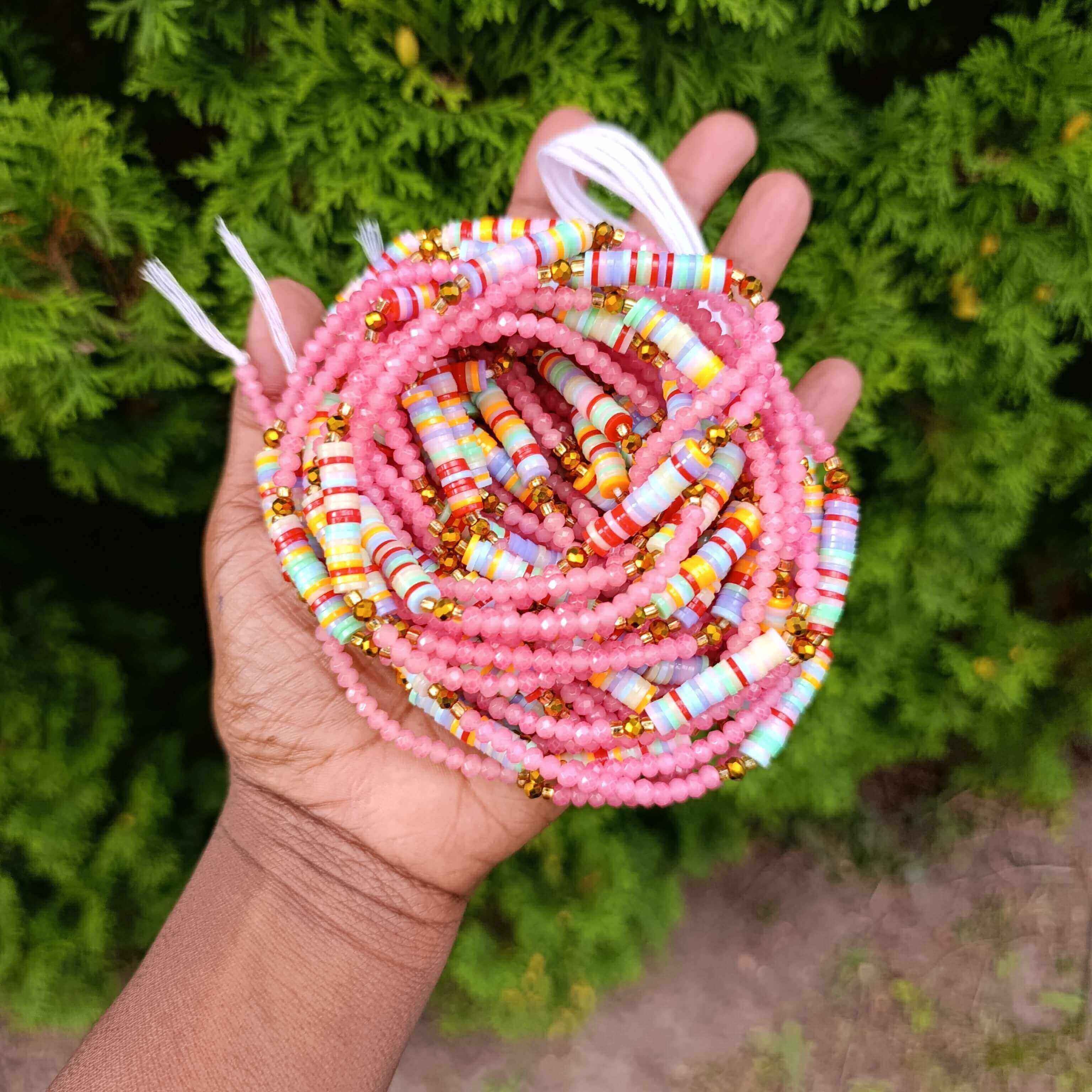 Bola - Afrikanische Taillenkette (Traditionelle nicht elastische Schnur)