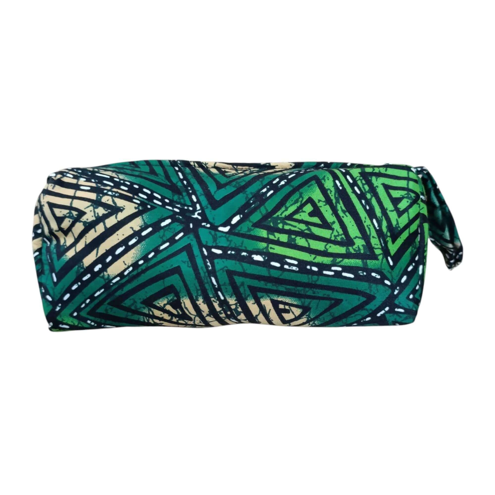 Afrikanischer Print Schlampermäppchen / Federmäppchen / Kosmetiktasche - Grün