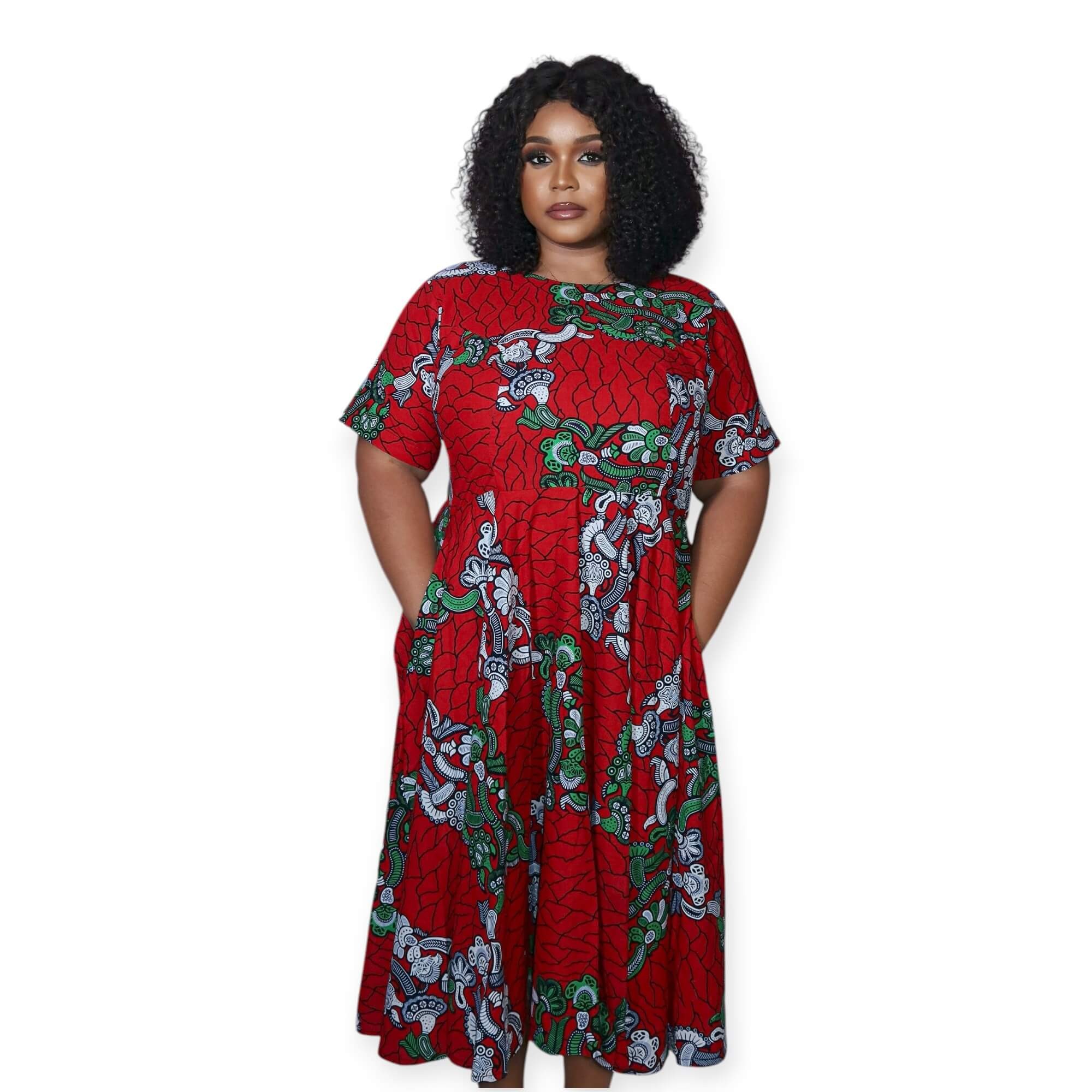 Toyin - Afrikanischer Print Midikleid