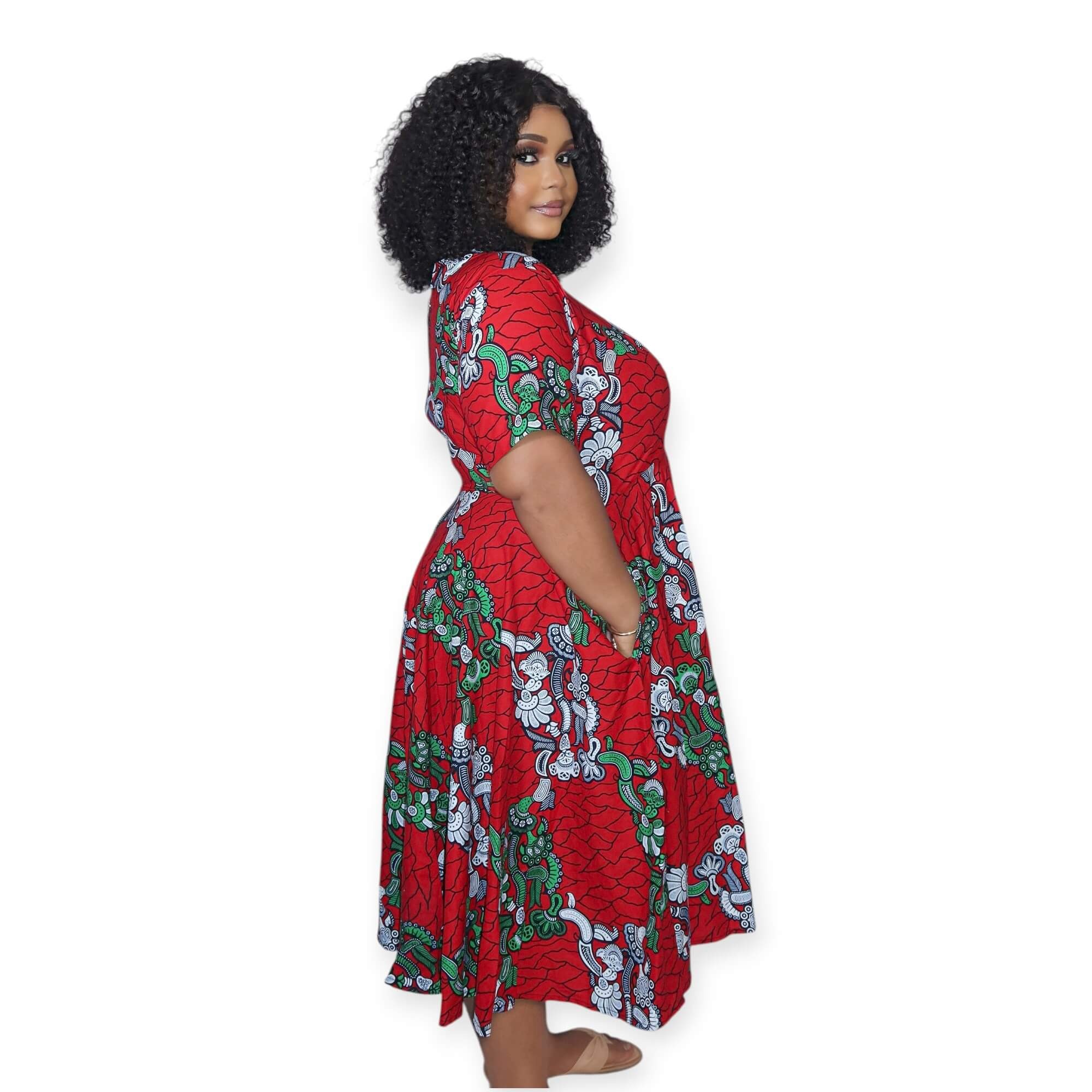 Toyin - Afrikanischer Print Midikleid