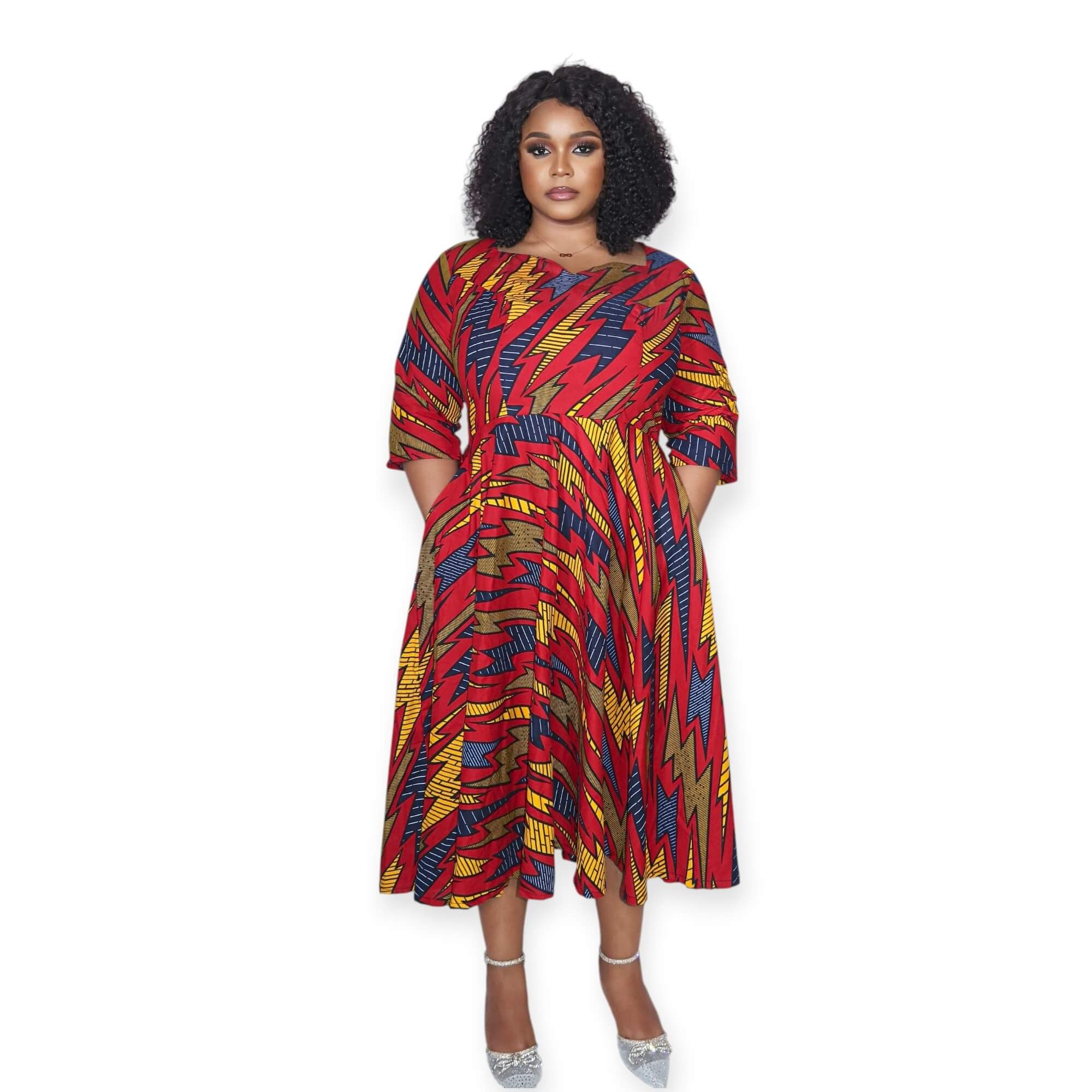 Chinyere - Afrikanischer Print Midikleid