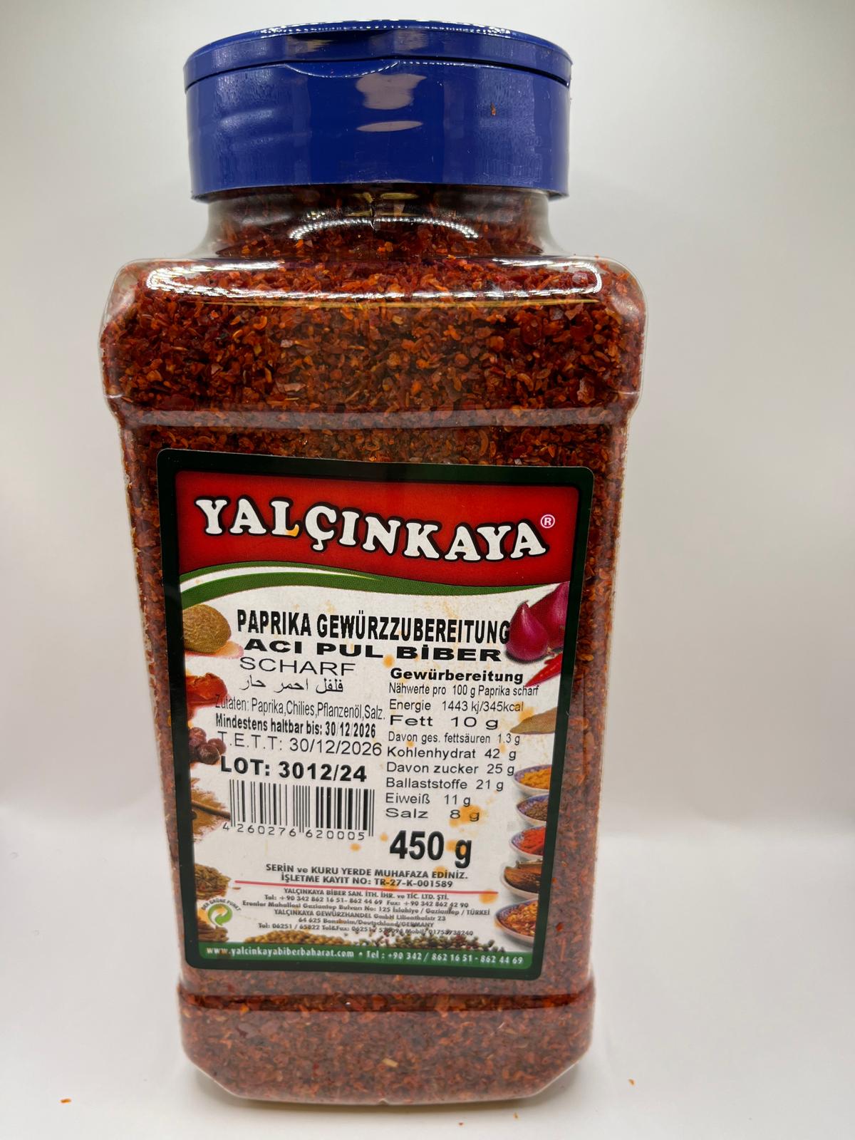 Yalcinkaya Paprika scharf pulver 450 gr