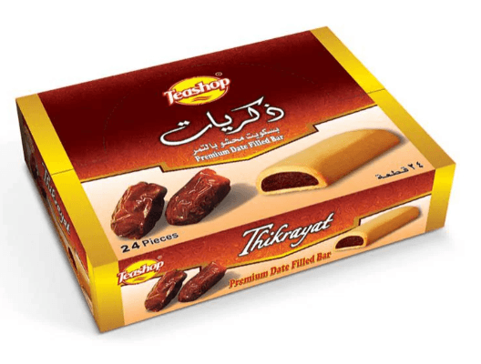 Teashop thikriyath date bars ksa 24*21 gr