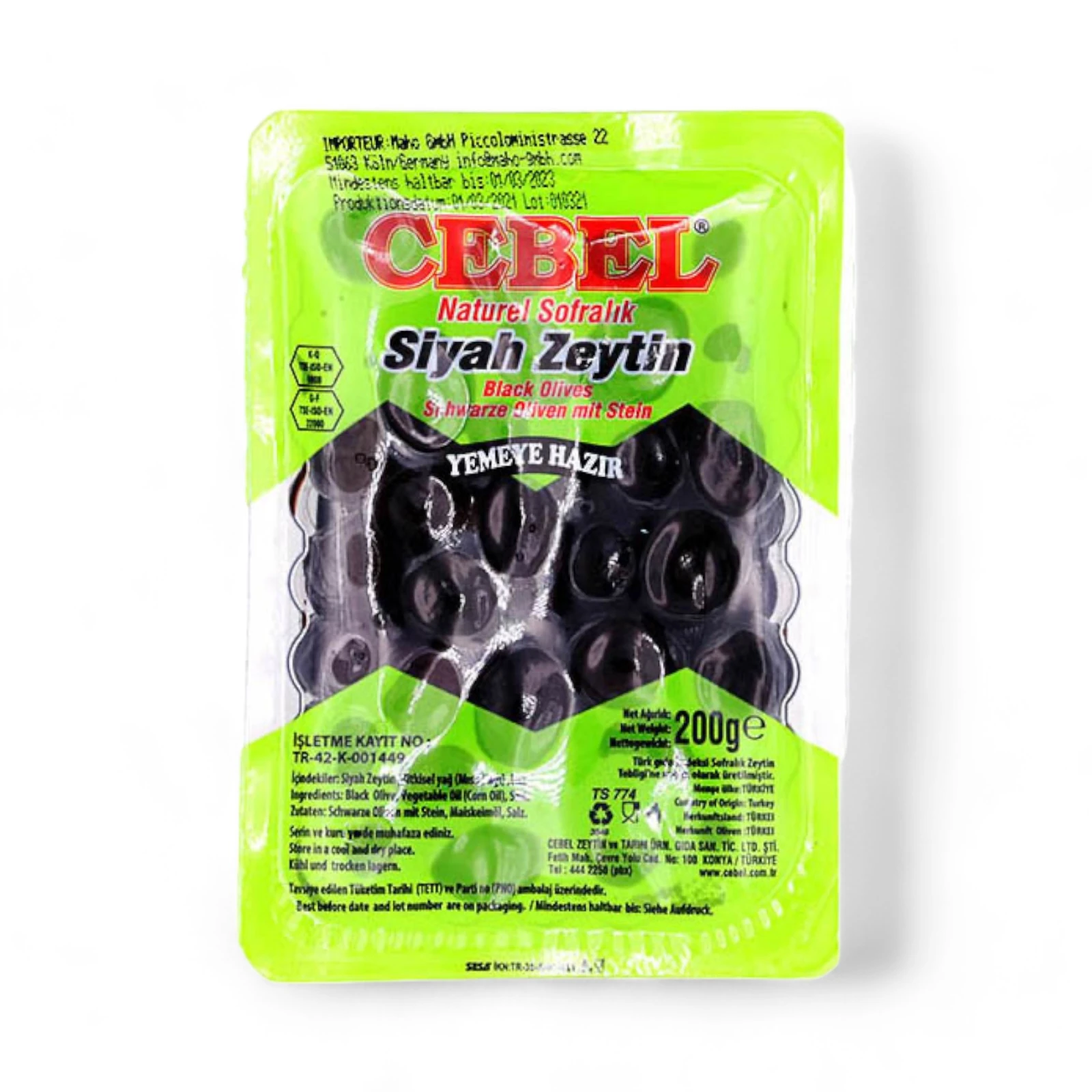 Cebel s zeytin orta taneli (2XS) 200 g